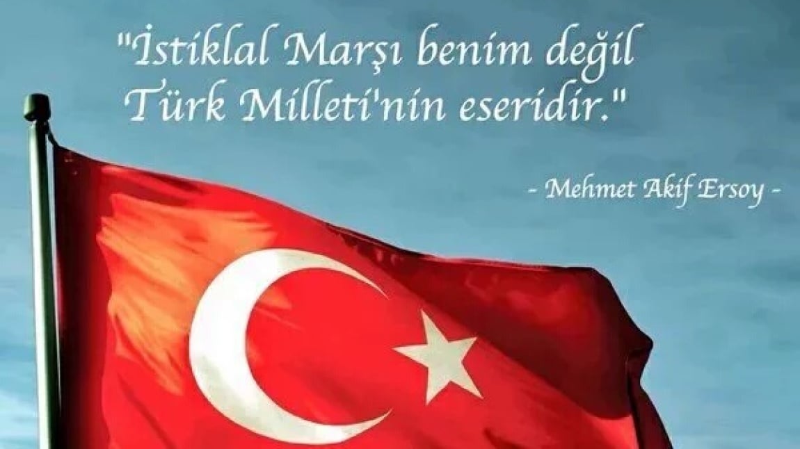 İstiklal Marşı Resim Yarışması İlçe Birincisi Okulumuzdan